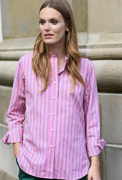 kaufen online Damen Bluse Streifen, pink FRANKEN | | &